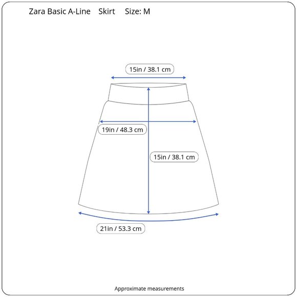 Zara Brown Retro Mini A-line Skirt M Front Pockets Concealed Back Zip Unlined - Picture 7 of 7